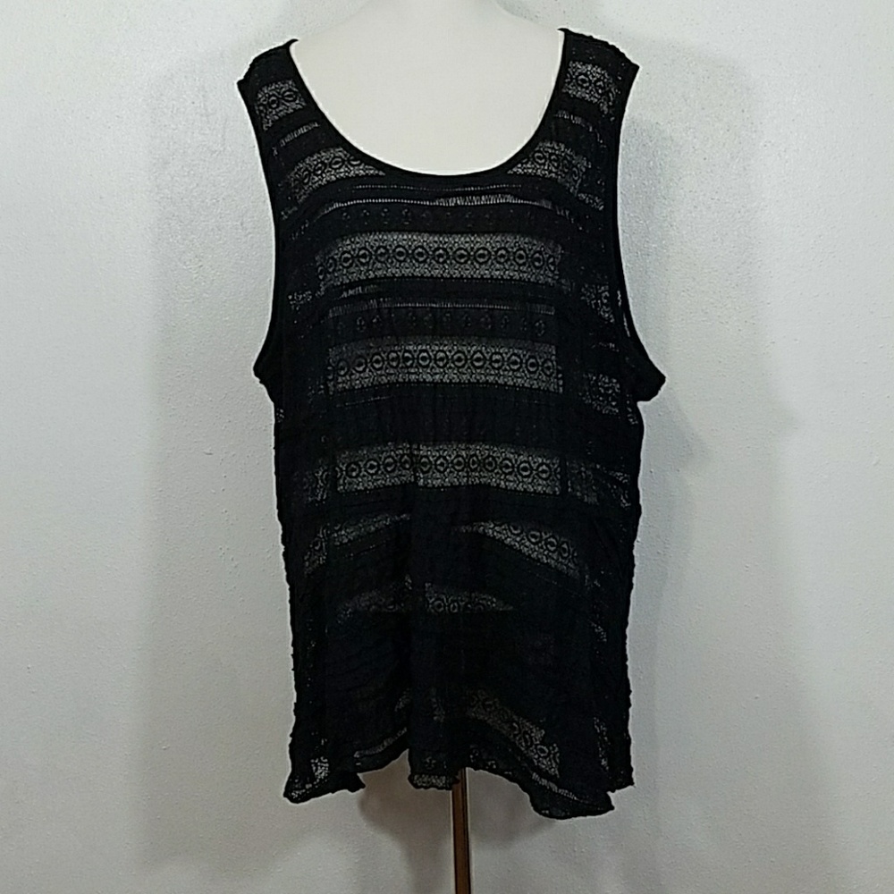 Final Markdown! Torrid Black Lace Tank Top - Picture 2 of 8